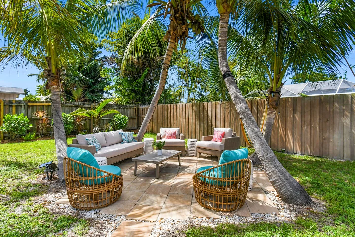 The hammock under the palms